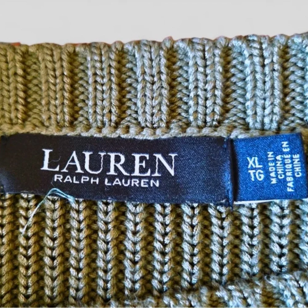 Lauren Ralph Lauren 'Brayan' Cable-Knit Sweater in Olive Fern aso Meghan Markle - Picture 6 of 6